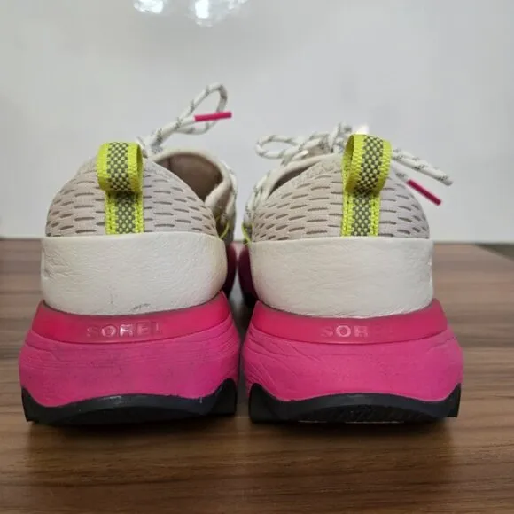 Sorel Women's Natural/Cactus Pink Kinetic Impact Lace Sneakers