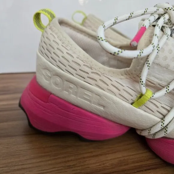 Sorel Women's Natural/Cactus Pink Kinetic Impact Lace Sneakers