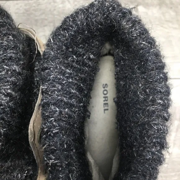 Sorel Womens NL2336 Joanie Sweater Leather Wedge Winter Snow Ankle Boots Size 8