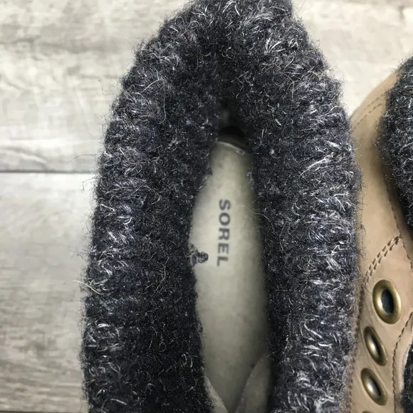 Sorel Womens NL2336 Joanie Sweater Leather Wedge Winter Snow Ankle Boots Size 8