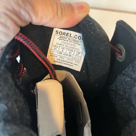 Sorel Women’s Slimpack Lace II Snow Boots Black Kettle Size 10