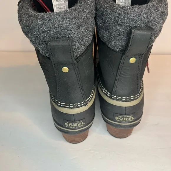 Sorel Women’s Slimpack Lace II Snow Boots Black Kettle Size 10
