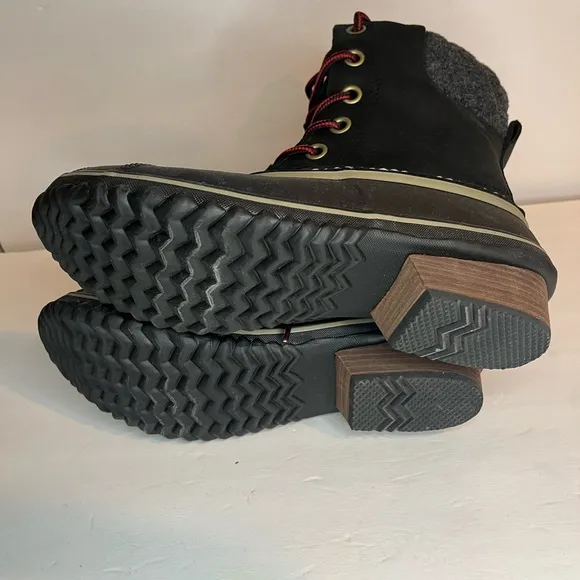 Sorel Women’s Slimpack Lace II Snow Boots Black Kettle Size 10