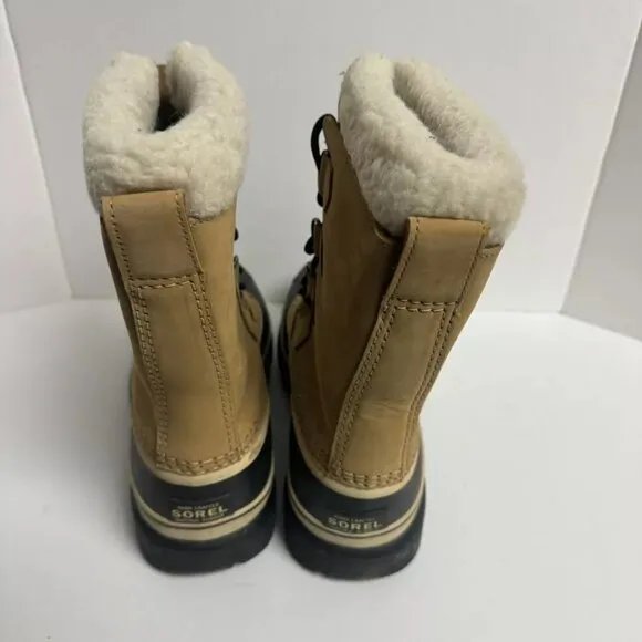 Sorel Womens Winter Caribou Waterproof Snow Boots Buff Size 10 M