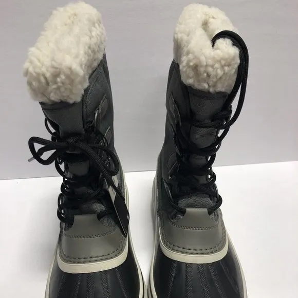 Sorel Women’s Winter Carnival Waterproof Gray Snow Boots, Size 9M