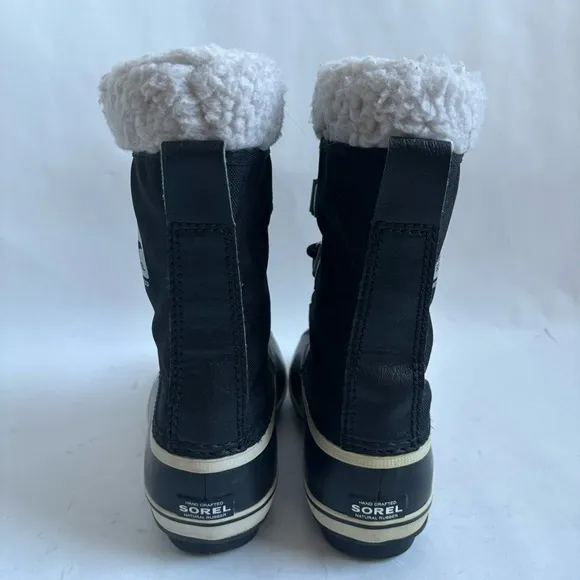 Sorel Yoot Pac Nylon Snow Winter Boots Black and White Size 5