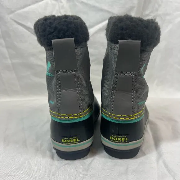 Sorel yoot pac nylon waterproof insulated winter boots quary dolphin NWOB