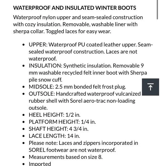 Sorel yoot pac nylon waterproof insulated winter boots quary dolphin NWOB