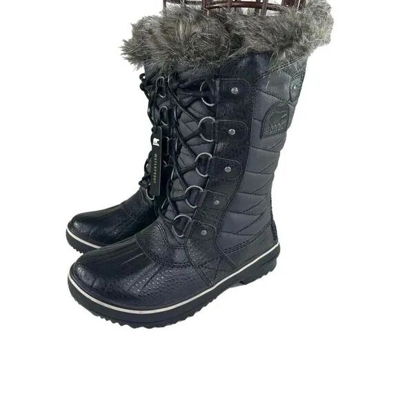 SOREL Women's Tofino ll Waterproof Boot US 5 Big Girls Black Winter Snow Boots