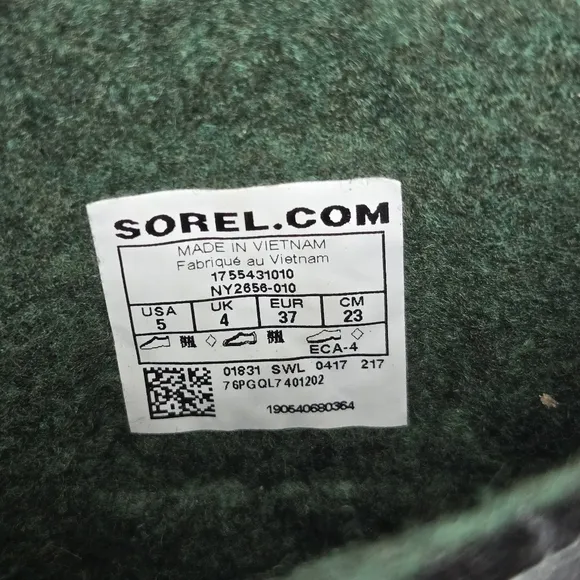 Sorrel Boots Insulated Rubber Extreme Cold Protection Winter Snow Boot Flurry 5