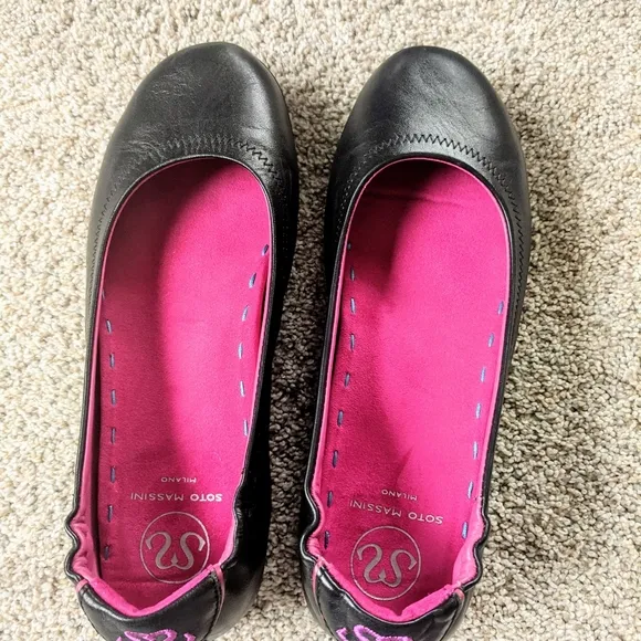 Soto Massini Milano Black Terzetto Ballet Flats