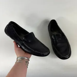 Sperry Gold Cup Harpswell Driver Loafers Mens 11.5 Black Leather Slip-On Classic