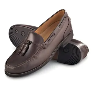 Sperry Gold Mens Dark Brown Leather Tassel Memory Foam Dress Loafers Shoes 10