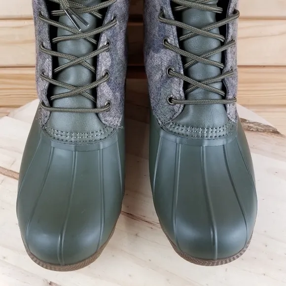 Sperry Top-Sider Men's 10 Saltwater Camo Duck Boots Lace-up Green STS23702 NEW