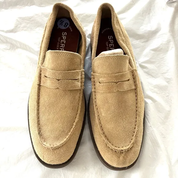 Sperry Top sider tan suede leather loafers SZ 8.5 M NWOT