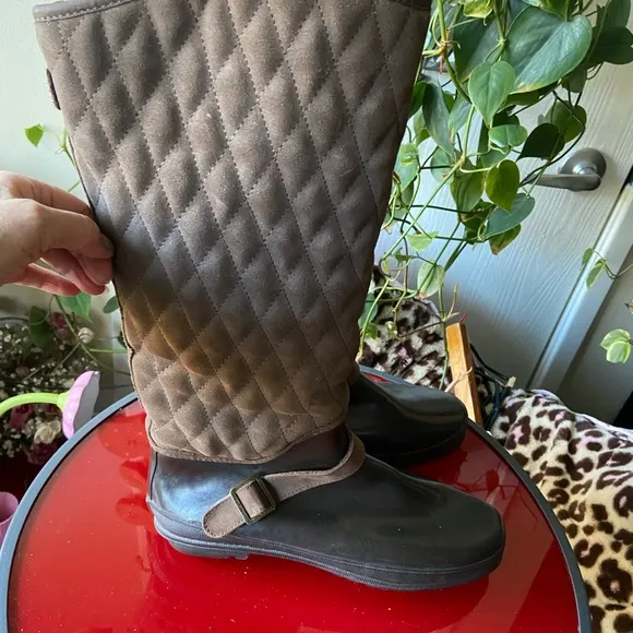 Sperry top-sider waterproof insulated quilted fleece rubber winterboots w/buckle