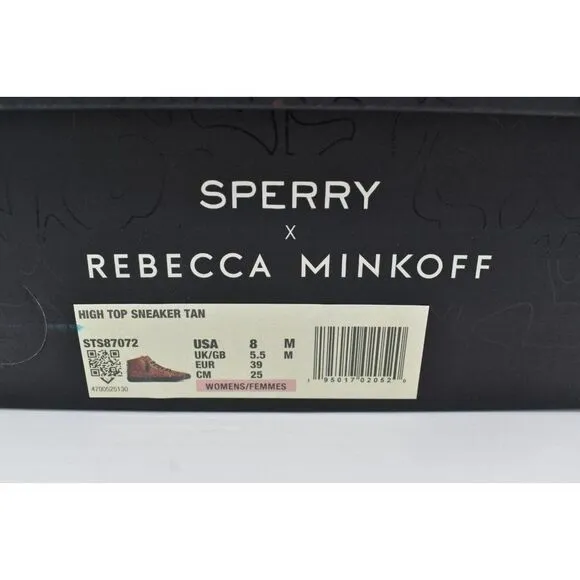 Sperry Womens Size 8 Top Sider Rebecca Minkoff High Top Leopard Print Sneakers