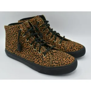 Sperry Womens Size 8.5 Top Sider Rebecca Minkoff High Top Leopard Print Sneakers