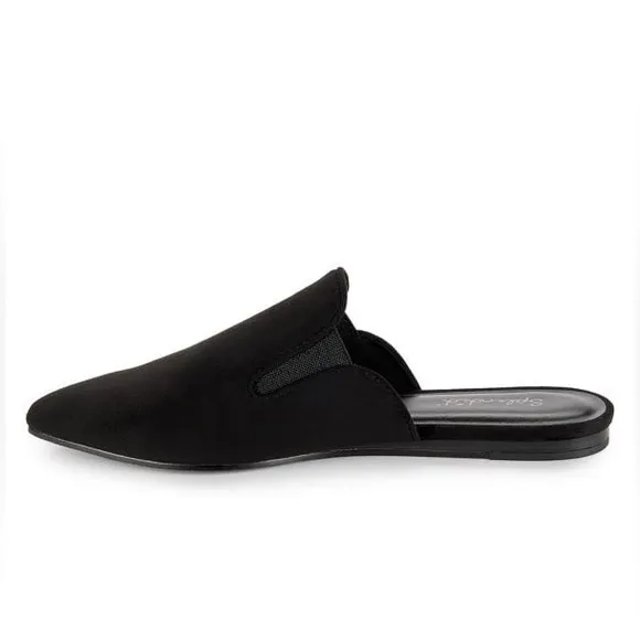 Splendid | Women’s black Leeza pointed toe flats, faux suede upper, size 7