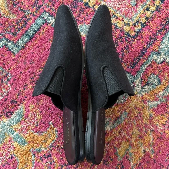 Splendid | Women’s black Leeza pointed toe flats, faux suede upper, size 7