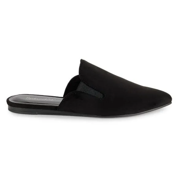 Splendid | Women’s black Leeza pointed toe flats, faux suede upper, size 7