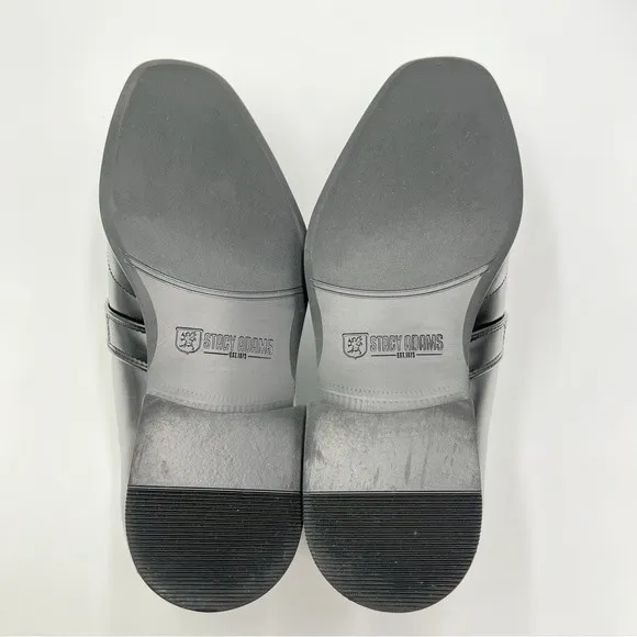 Stacy Adams Boys Bartley Moc Toe Slip On Loafers Dress Shoes Black Size 5