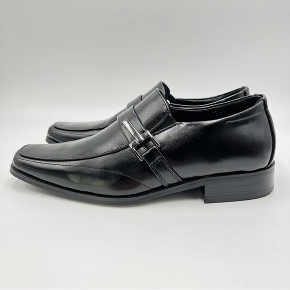 Stacy Adams Boys Bartley Moc Toe Slip On Loafers Dress Shoes Black Size 5
