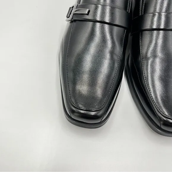 Stacy Adams Boys Bartley Moc Toe Slip On Loafers Dress Shoes Black Size 5