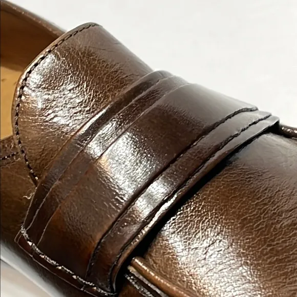 Stanley Blacker made in Italy size 13 Classic Brown Leather Loafers
