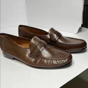Stanley Blacker made in Italy size 13 Classic Brown Leather Loafers