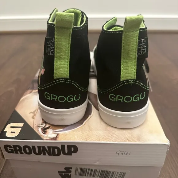 Star Wars The Mandalorian Black High-Top Kids Sneakers
