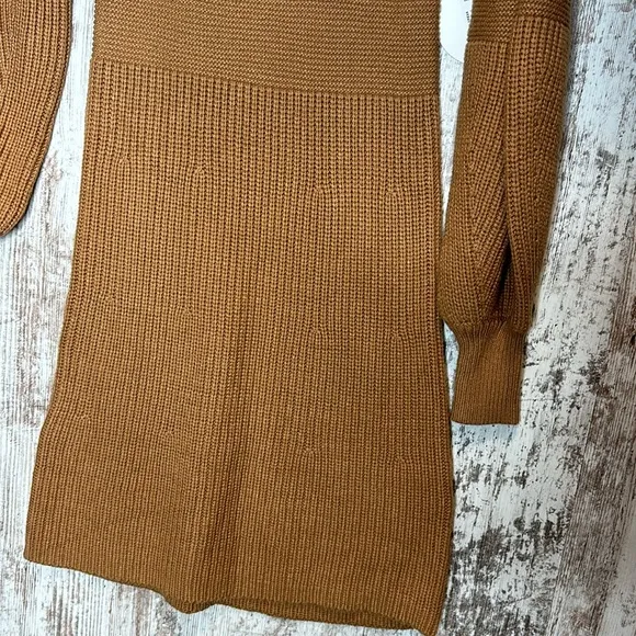 STAUD Marylebone Sweater Dress in Camel NWT Size Small