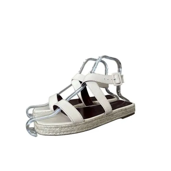 Staud Lara Cream Espadrilles Size 40 US 10