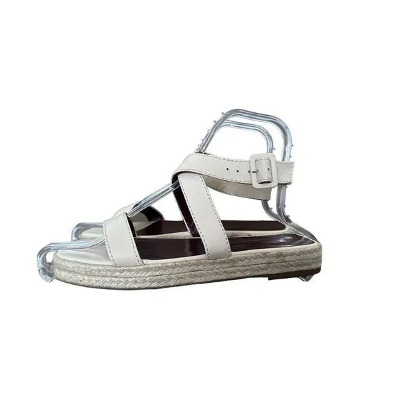 Staud Lara Cream Espadrilles Size 40 US 10