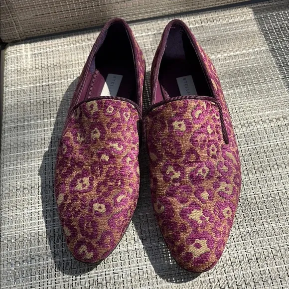 STELLA MCCARTNEY LADIES PURPLE LEOPARD LOAFERS-6-EUC
