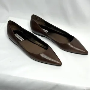 Steve Madden Brown Pointed Toe Flats, 6.5