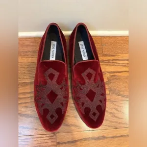 Steve Madden Men Smoking Shoe Size 7.5 Lorax Velvet Loafers Dress