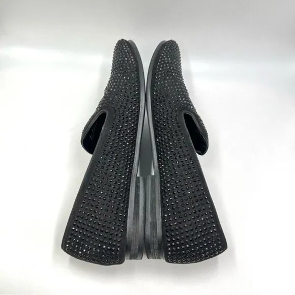 Steve Madden Men's CAVIARR Studded Black Slip On Loafers Dress Shoes Size 15