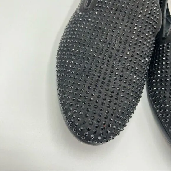 Steve Madden Men's CAVIARR Studded Black Slip On Loafers Dress Shoes Size 15