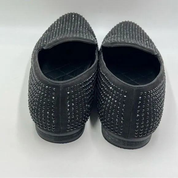 Steve Madden Men's CAVIARR Studded Black Slip On Loafers Dress Shoes Size 15