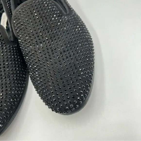 Steve Madden Men's CAVIARR Studded Black Slip On Loafers Dress Shoes Size 15