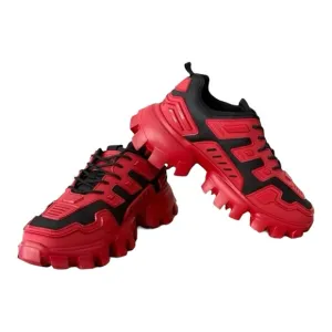 Steve Madden Ponce Red Multi Chunky Sole Sneaker Women’s Size 10.5