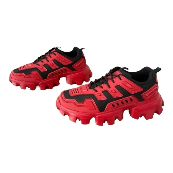 Steve Madden Ponce Red Multi Chunky Sole Sneaker Women’s Size 10.5