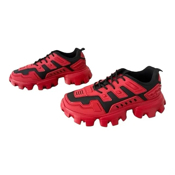 Steve Madden Ponce Red Multi Chunky Sole Sneaker Women’s Size 11.5