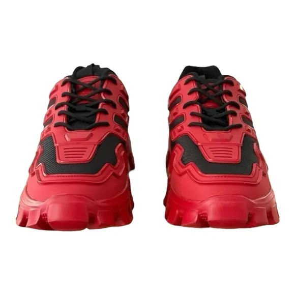 Steve Madden Ponce Red Multi Chunky Sole Sneaker Women’s Size 11.5