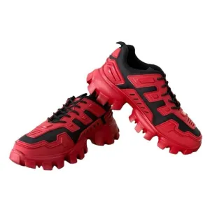 Steve Madden Ponce Red Multi Chunky Sole Sneaker Women’s Size 11.5