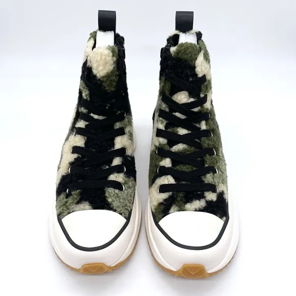 Steve Madden Shaft-F Camo Fur Platform Sneakers