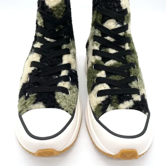Steve Madden Shaft-F Camo Fur Platform Sneakers
