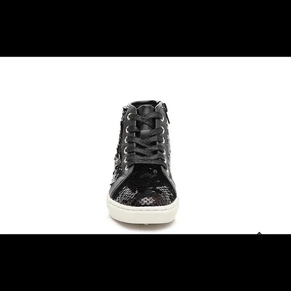 Steve Madden smiley youth high top sneakers black
