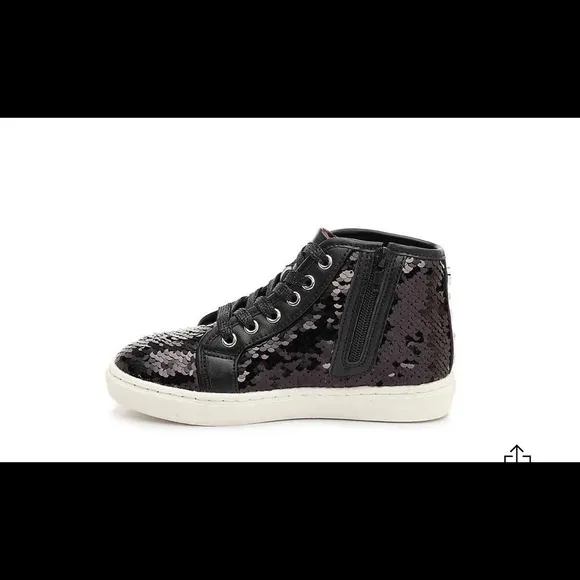 Steve Madden smiley youth high top sneakers black